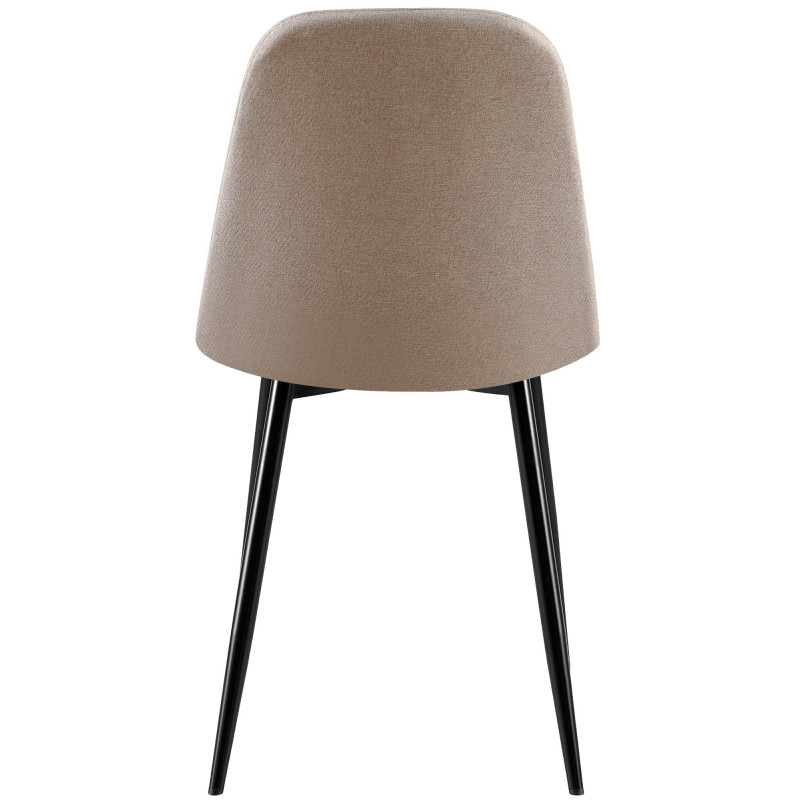 Lot de 4 chaises Giverny tissu gris