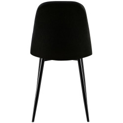 Lot de 4 chaises Giverny tissu noir