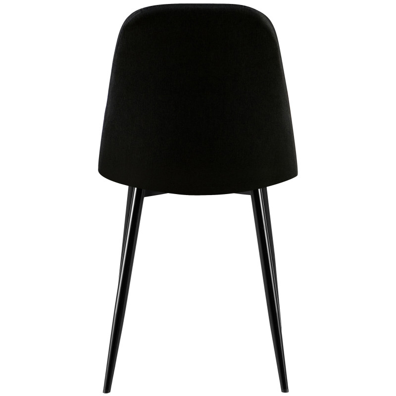 Lot de 4 chaises Giverny tissu noir