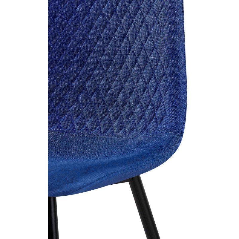 Lot de 4 chaises Giverny tissu bleu