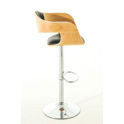 Lot de 2 tabourets de bar Kingston C en simili cuir naturel/noir