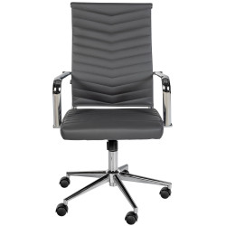 Fauteuil de bureau Canby, similicuir gris