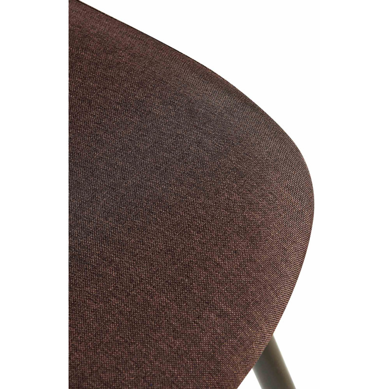 Lot de 4 chaises Giverny tissu brun