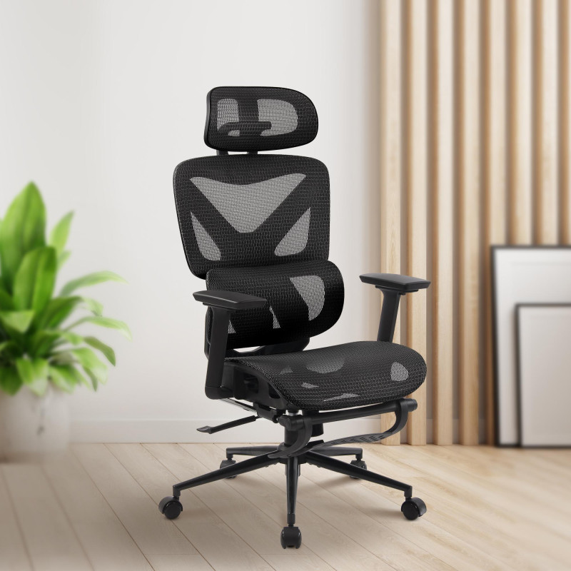 Fauteuil de bureau Reston noir/noir