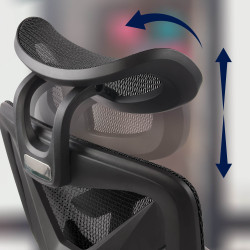 Chaise de bureau Reston, noire/noire