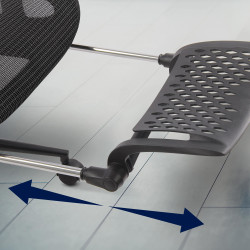 Chaise de bureau Reston, noire/noire