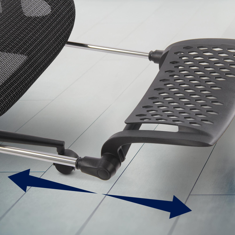 Chaise de bureau Reston, noire/noire