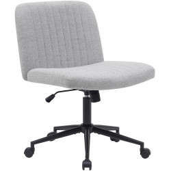 Fauteuil de bureau Kingman en tissu gris clair