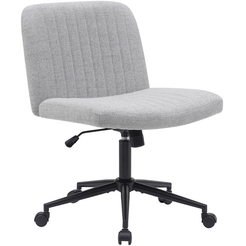 Fauteuil de bureau Kingman en tissu gris clair