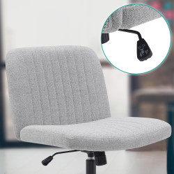 Fauteuil de bureau Kingman en tissu gris clair