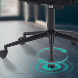 Chaise de bureau Kingman, tissu, noire