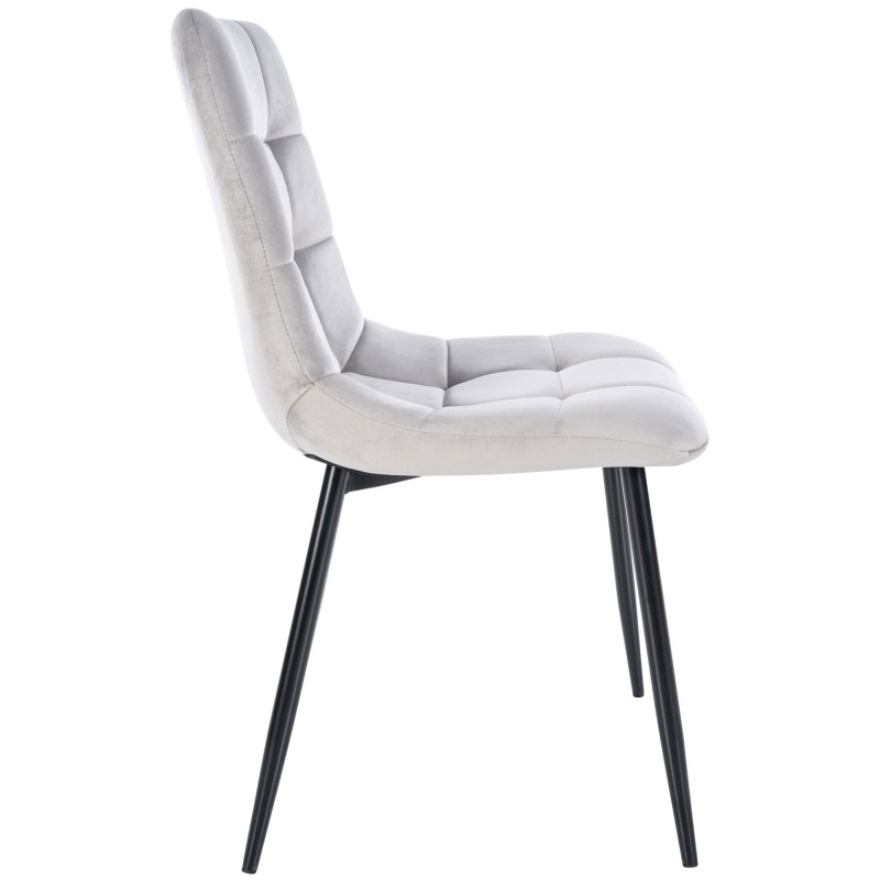 Lot de 4 chaises de salle à manger Antibes gris