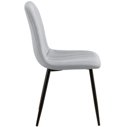 Lot de 4 chaises Dijon tissu gris