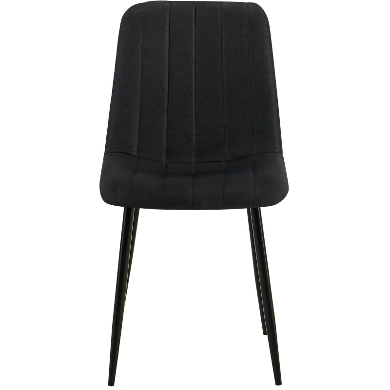 Lot de 4 chaises Dijon tissu noir