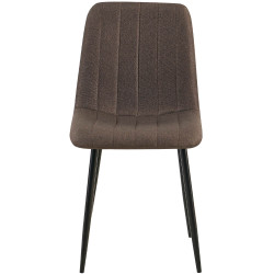 Lot de 4 chaises Dijon tissu brun