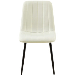 Lot de 4 chaises Dijon tissu crème