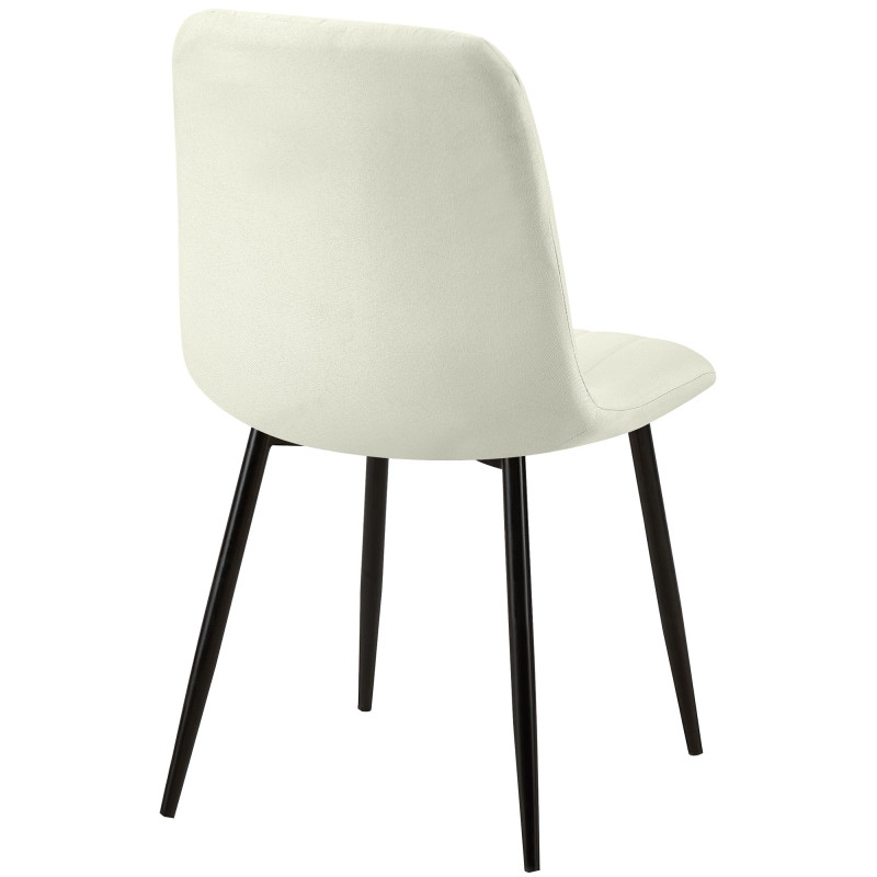 Lot de 4 chaises Dijon tissu crème