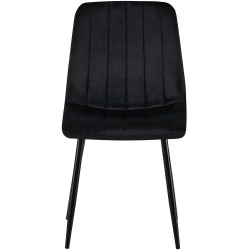 Suite de 4 chaises Dijon en velours noir