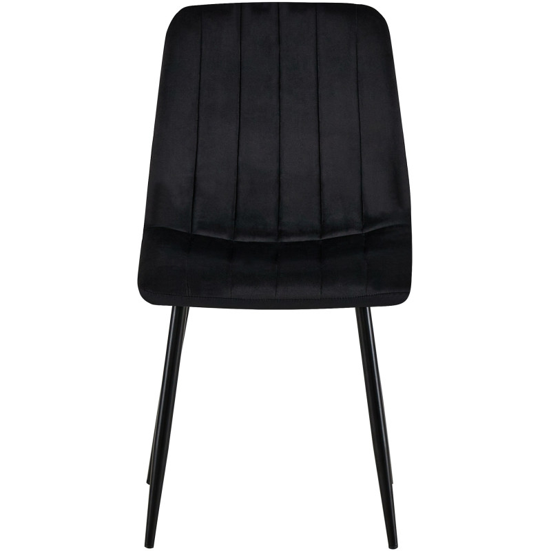 Suite de 4 chaises Dijon en velours noir