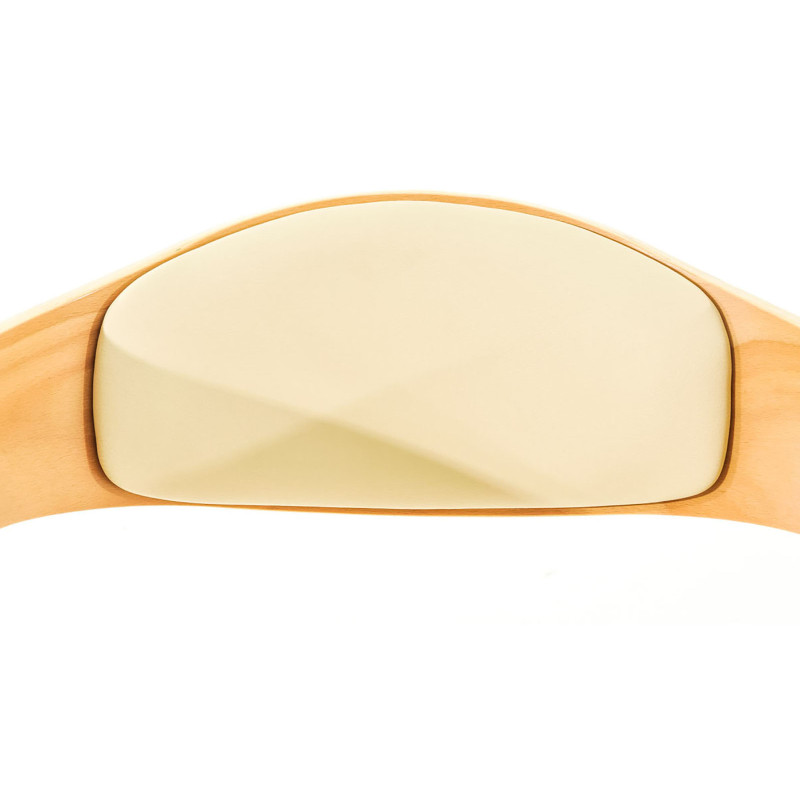 Lot de 2 tabourets de bar Kingston C en simili cuir nature/crème