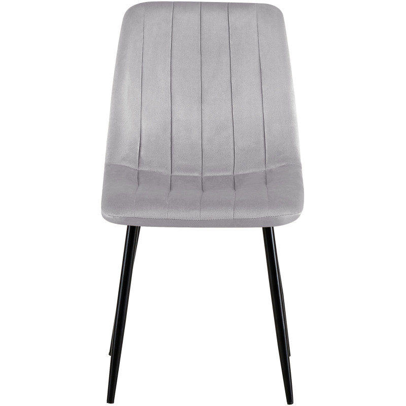 Suite de 4 chaises Dijon en velours gris