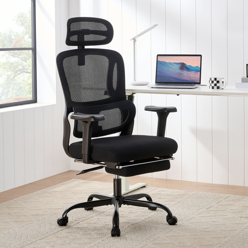 Fauteuil de bureau Mankato noire