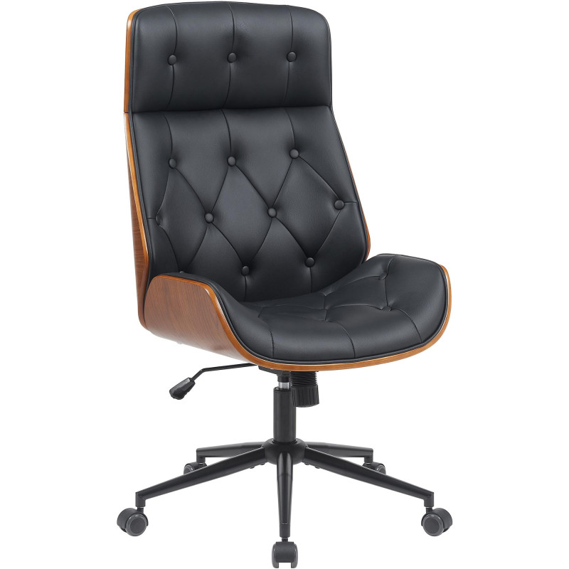 Fauteuil de bureau Martil noyer/noir noir