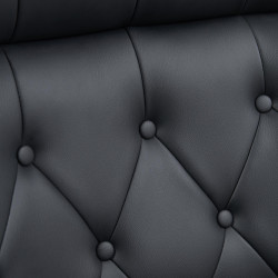 Chaise de bureau Martil, noyer/noir, noir