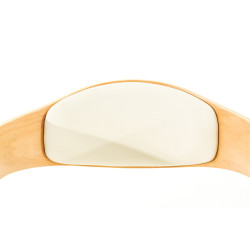 Lot de 2 tabourets de bar Kingston C en simili cuir naturel/blanc
