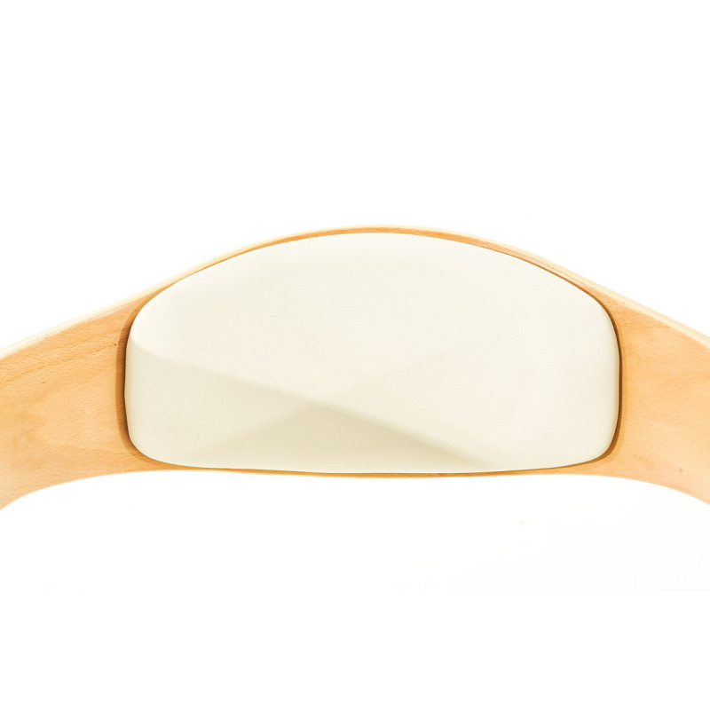 Lot de 2 tabourets de bar Kingston C en simili cuir naturel/blanc