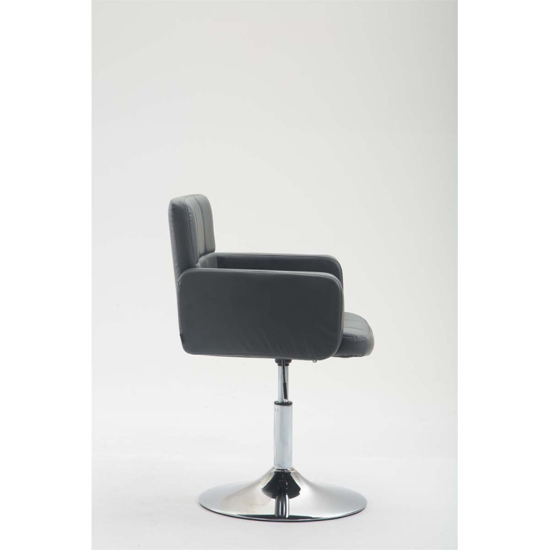 Sedia design lounge Los Angeles in similpelle grigio