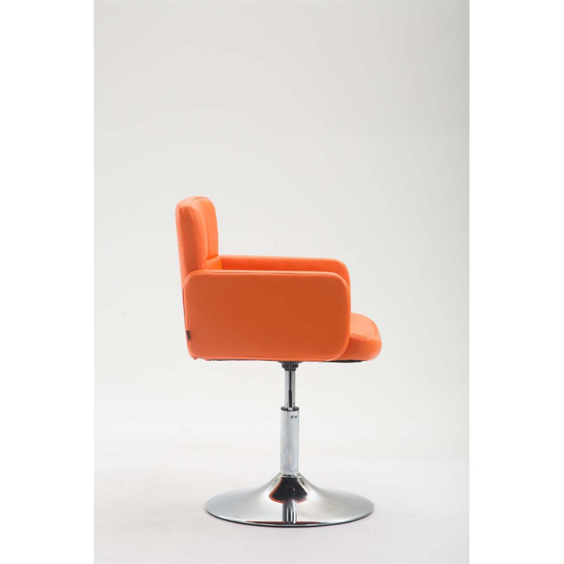 Sedia design lounge Los Angeles in similpelle arancione