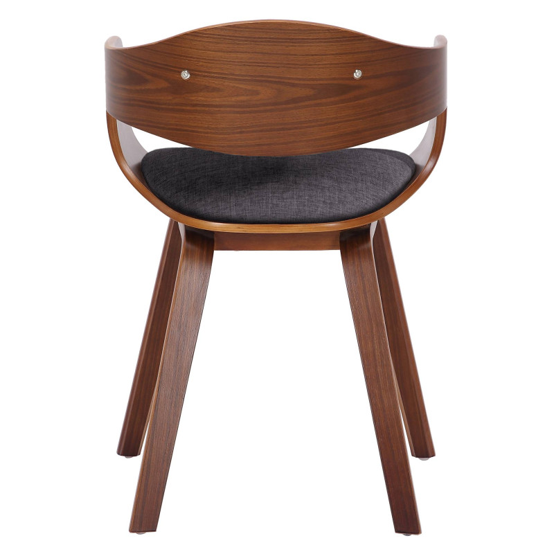 Lot de 2 chaises Kingston tissu noyer/gris clair