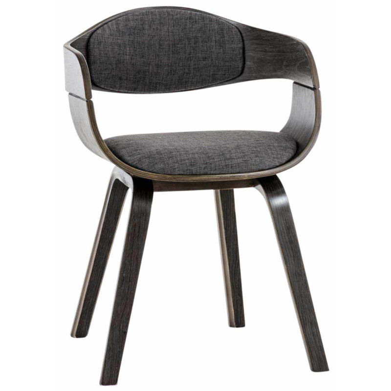 Lot de 2 chaises Kingston tissu gris/gris clair