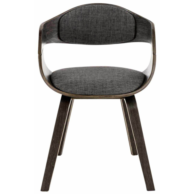 Lot de 2 chaises Kingston tissu gris/gris clair