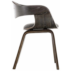 Lot de 2 chaises Kingston tissu gris/gris clair