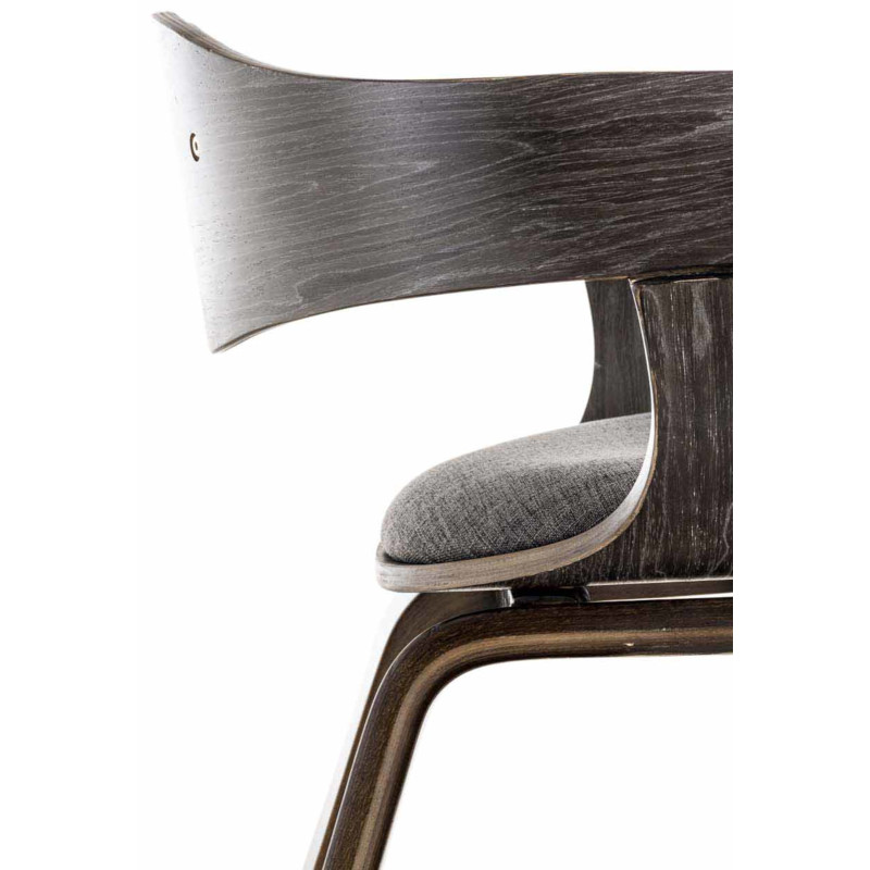 Lot de 2 chaises Kingston tissu gris/gris clair