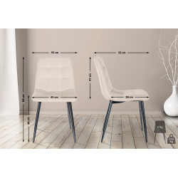Chaise de salle à manger Antibes crème