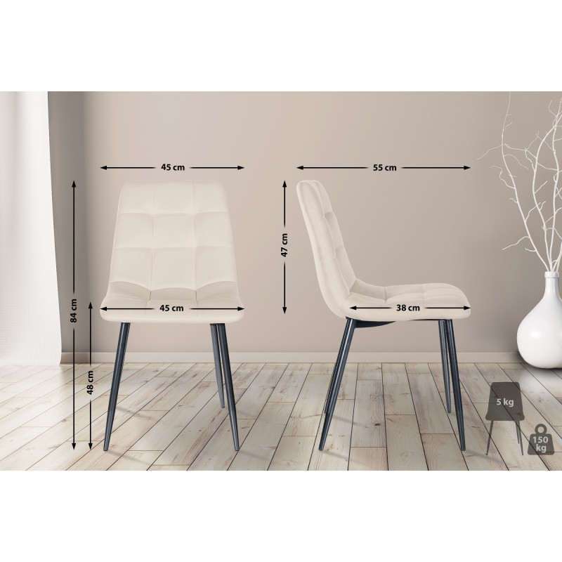 Chaise de salle à manger Antibes crème