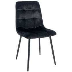 Lot de 4 chaises de salle à manger Antibes noir