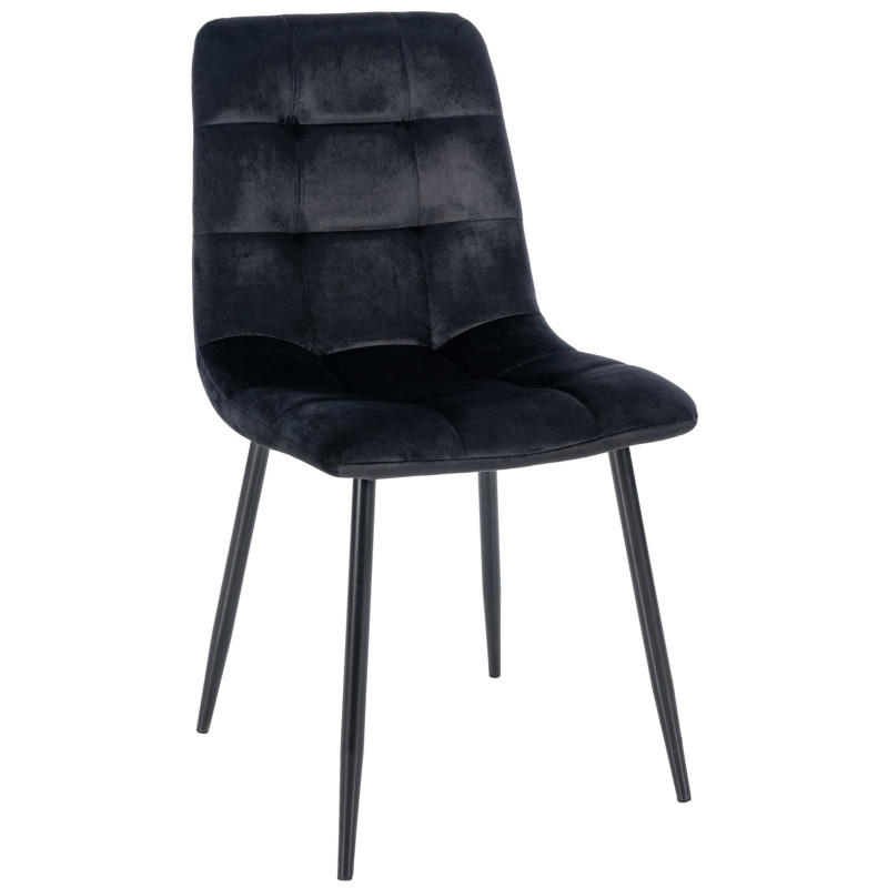 Lot de 4 chaises de salle à manger Antibes noir