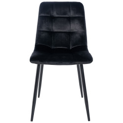 Lot de 4 chaises de salle à manger Antibes noir