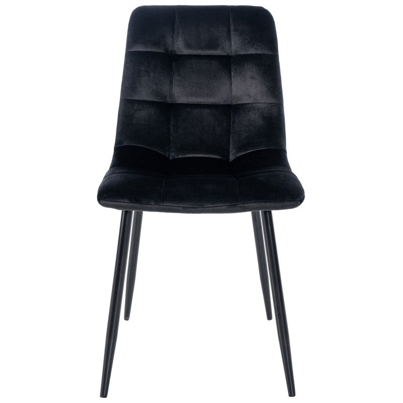 Lot de 4 chaises de salle à manger Antibes noir