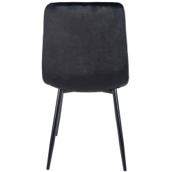 Lot de 4 chaises de salle à manger Antibes noir