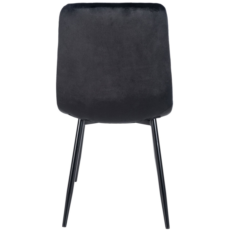 Lot de 4 chaises de salle à manger Antibes noir
