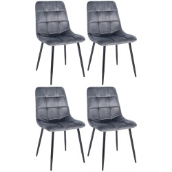 Lot de 4 chaises de salle à...