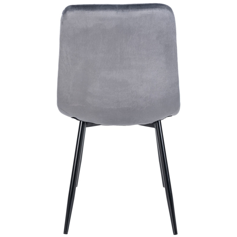 Lot de 4 chaises de salle à manger Antibes gris foncé