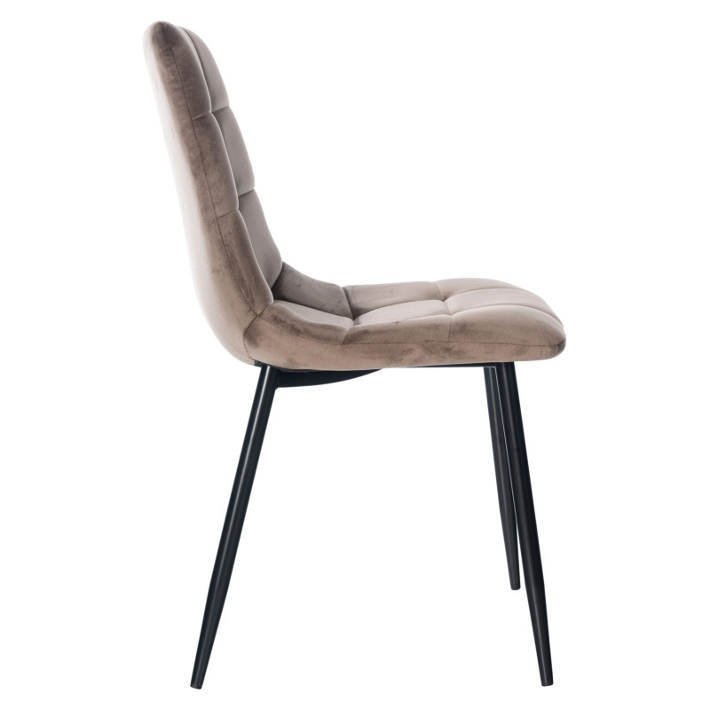 Lot de 4 chaises de salle à manger Antibes brun