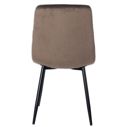 Lot de 4 chaises de salle à manger Antibes brun