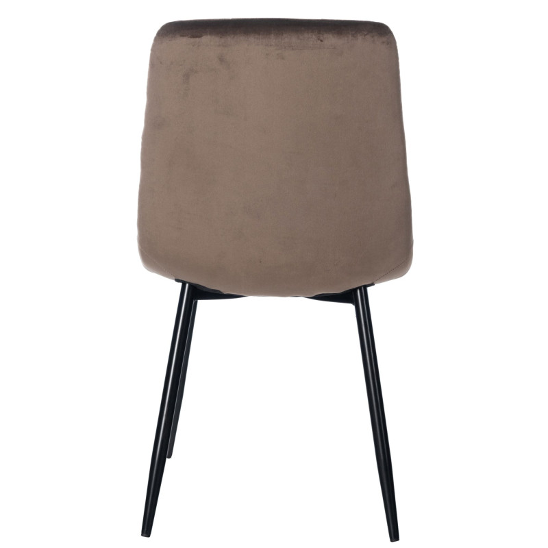 Lot de 4 chaises de salle à manger Antibes brun